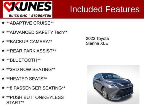 2022 Toyota Sienna XLE 8 Passenger