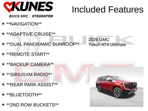 Volcanic Red Tintcoat 2026 GMC Yukon 4WD AT4 Ultimate