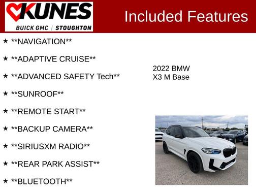 Alpine White 2022 BMW X3 M AWD