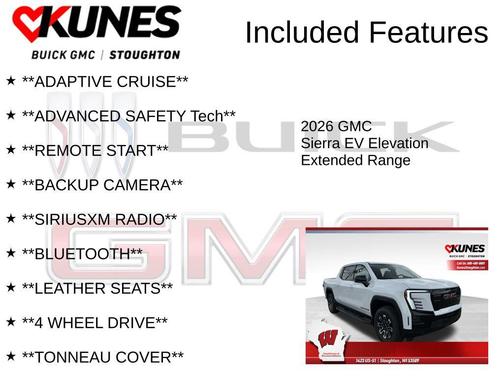Summit White 2026 GMC Sierra EV Extended Range Elevation