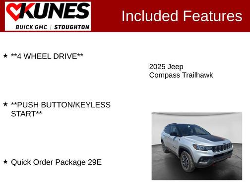 Silver Zynith Metallic Clearcoat 2025 Jeep Compass Trailhawk