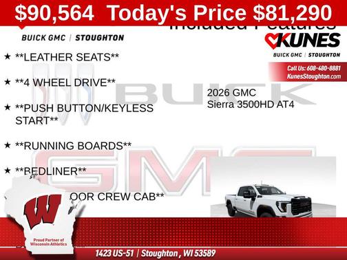 Summit White 2026 GMC Sierra 3500 AT4
