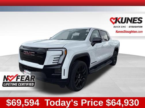 Summit White 2026 GMC Sierra EV Standard Range Elevation