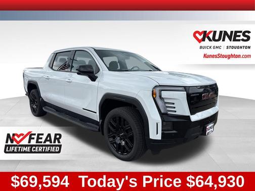 Summit White 2026 GMC Sierra EV Standard Range Elevation