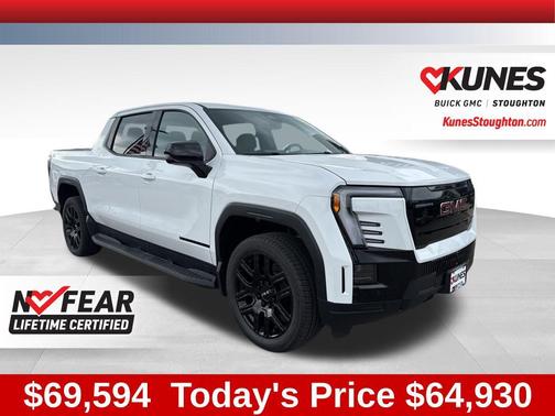 Summit White 2026 GMC Sierra EV Standard Range Elevation