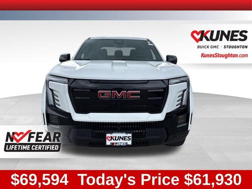 Summit White 2026 GMC Sierra EV Standard Range Elevation