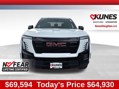 Summit White 2026 GMC Sierra EV Standard Range Elevation