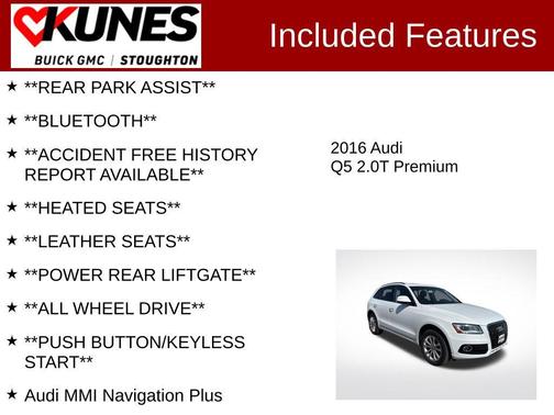 Ibis White 2016 Audi Q5 2.0T Premium