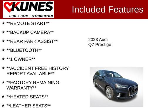 Blue Metallic 2023 Audi Q7 55 Prestige