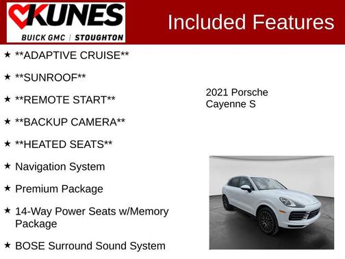 White 2021 Porsche Cayenne S