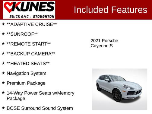 White 2021 Porsche Cayenne S