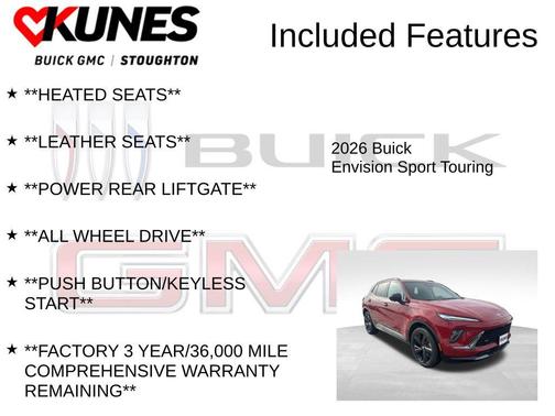 Brilliant Red 2026 Buick Envision Sport Touring AWD