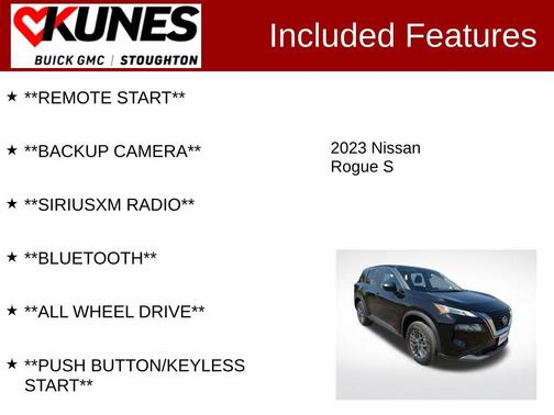 Super Black 2023 Nissan Rogue S
