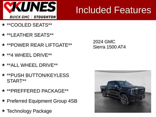Onyx Black 2024 GMC Sierra 1500 AT4