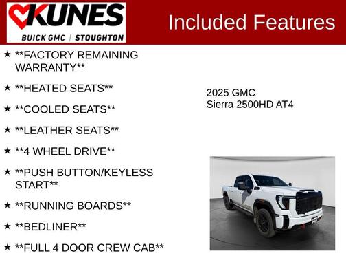 Summit White 2025 GMC Sierra 2500 AT4