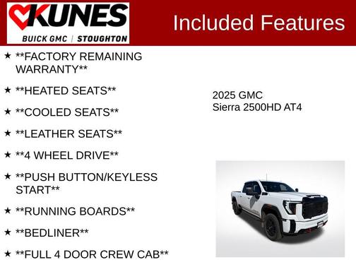Summit White 2025 GMC Sierra 2500 AT4