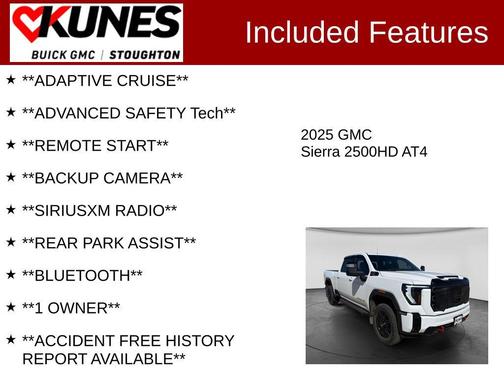 Summit White 2025 GMC Sierra 2500 AT4