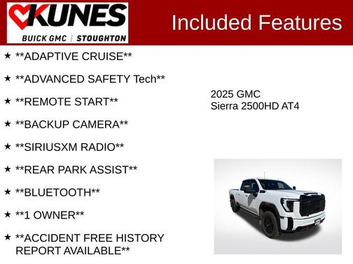 Summit White 2025 GMC Sierra 2500 AT4