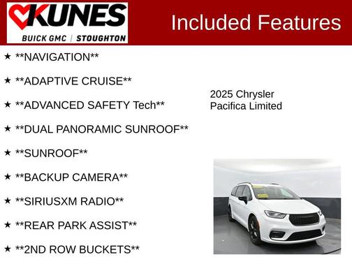 Bright White Clearcoat 2025 Chrysler Pacifica Limited