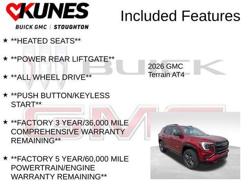 Volcanic Red Tintcoat 2026 GMC Terrain AWD AT4