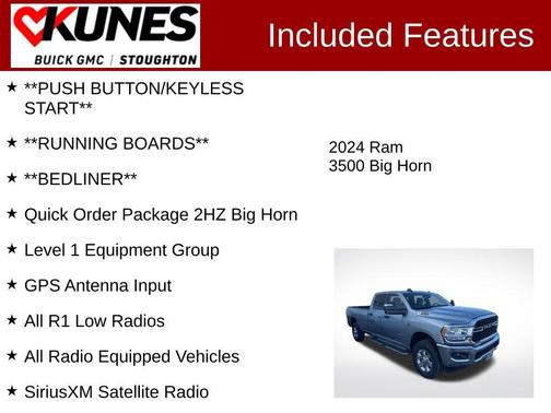 Billet Silver Metallic Clearcoat 2024 RAM 3500 Big Horn Crew Cab 4x4 8' Box