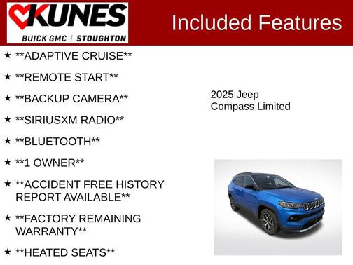 Hydro Blue Pearlcoat 2025 Jeep Compass Limited