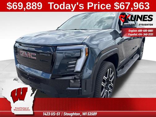 Deep Ocean Metallic 2026 GMC Sierra EV Standard Range Elevation