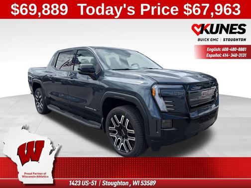 Deep Ocean Metallic 2026 GMC Sierra EV Standard Range Elevation