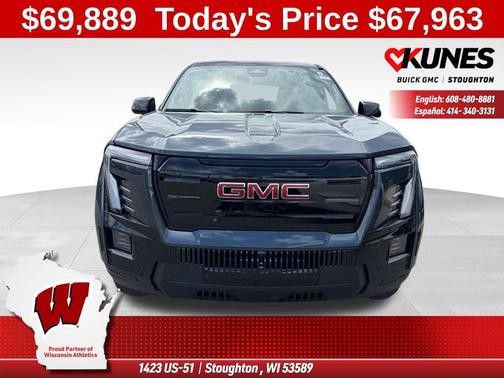 Deep Ocean Metallic 2026 GMC Sierra EV Standard Range Elevation