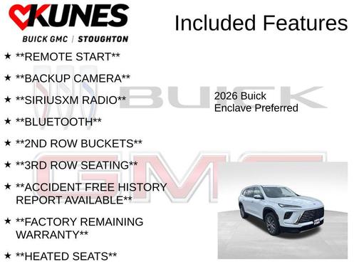 Iridescent White Tricoat 2026 Buick Enclave Preferred FWD