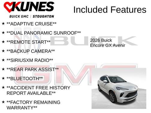 White Frost Tricoat 2026 Buick Encore GX Avenir