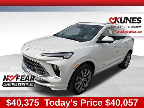 White Frost Tricoat 2026 Buick Encore GX Avenir