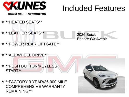 White Frost Tricoat 2026 Buick Encore GX Avenir