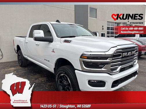 Bright White Clearcoat 2026 RAM 2500 Laramie Crew Cab 4x4 6'4' Box