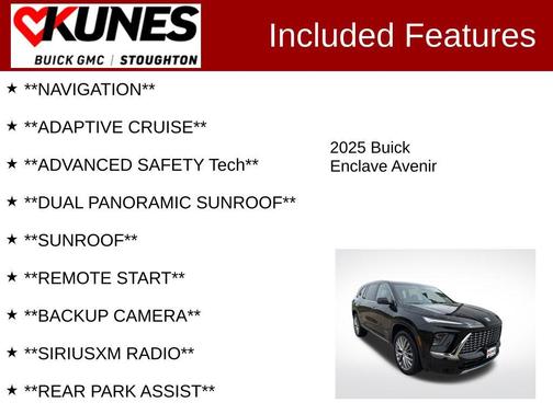 Ebony Twilight Metallic 2025 Buick Enclave Avenir AWD