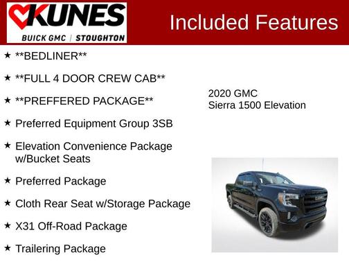 Onyx Black 2020 GMC Sierra 1500 Elevation