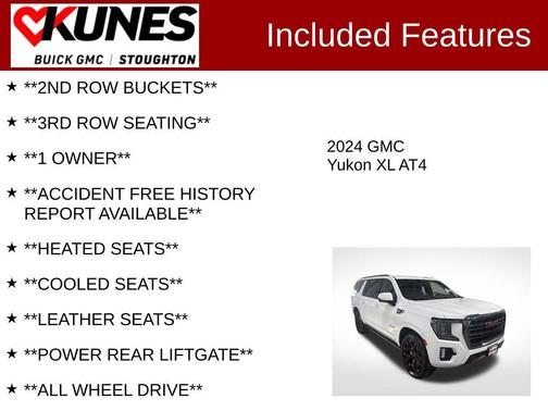 Summit White 2024 GMC Yukon XL 4WD AT4