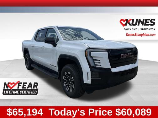 Summit White 2026 GMC Sierra EV Standard Range Elevation