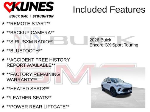 Summit White 2026 Buick Encore GX Sport Touring