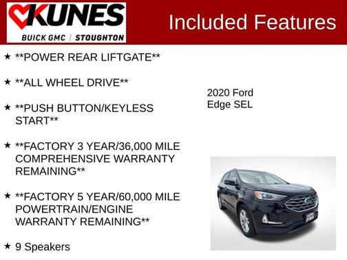Agate Black 2020 Ford Edge SEL