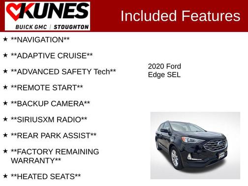 Agate Black 2020 Ford Edge SEL