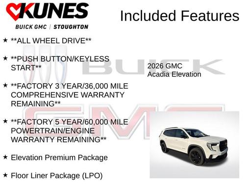 2026 GMC Acadia Elevation AWD
