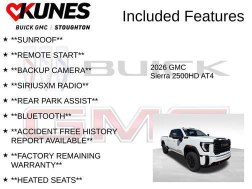 Summit White 2026 GMC Sierra 2500 AT4