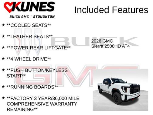 Summit White 2026 GMC Sierra 2500 AT4