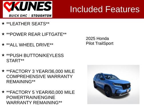 Diffused Sky Pearl 2025 Honda Pilot TrailSport