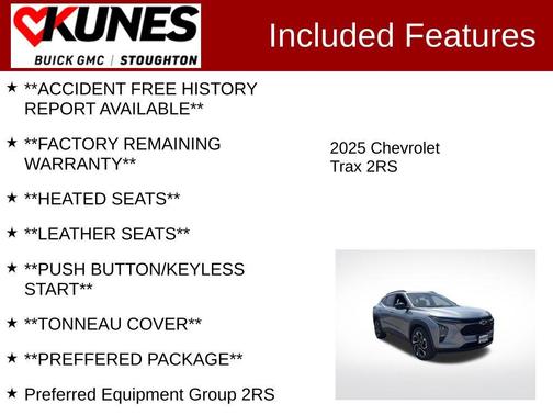 Sterling Gray Metallic 2025 Chevrolet Trax FWD 2RS