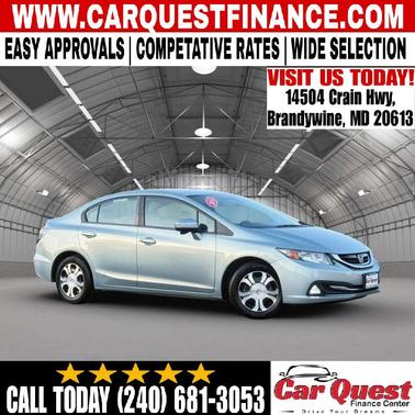 Green Opal Metallic 2014 Honda Civic Hybrid Base