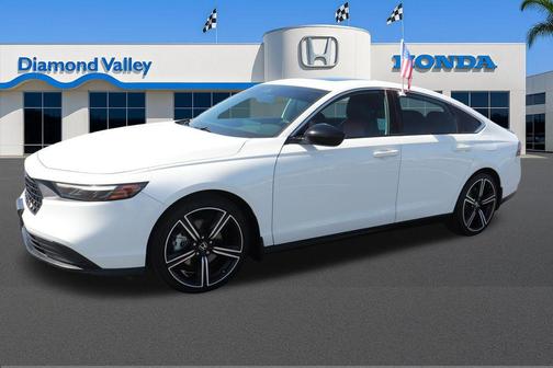 Platinum White 2023 Honda Accord Hybrid Sport