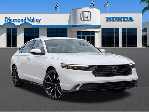 Platinum White Pearl 2026 Honda Accord Hybrid Touring
