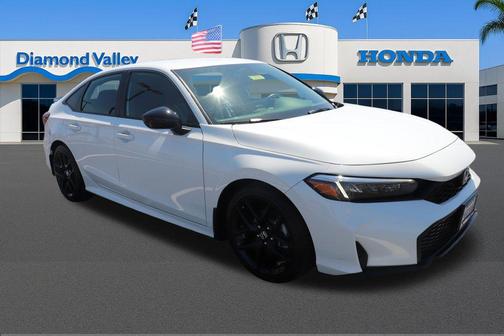 Platinum White 2025 Honda Civic Sport